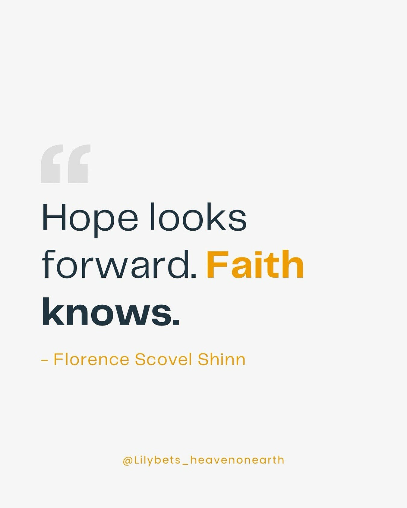 Are you Hopeful or do you have Faith?